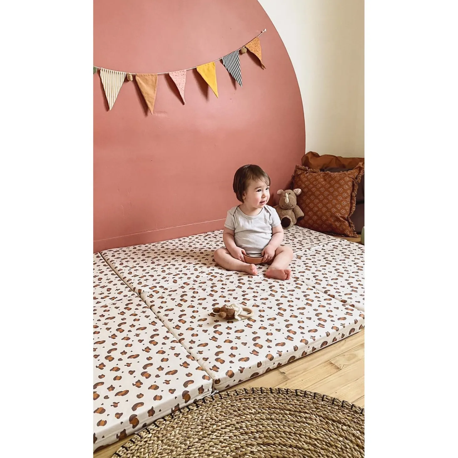 Candide Tapis de motricité Grand modèle Léopard 180x120 cm