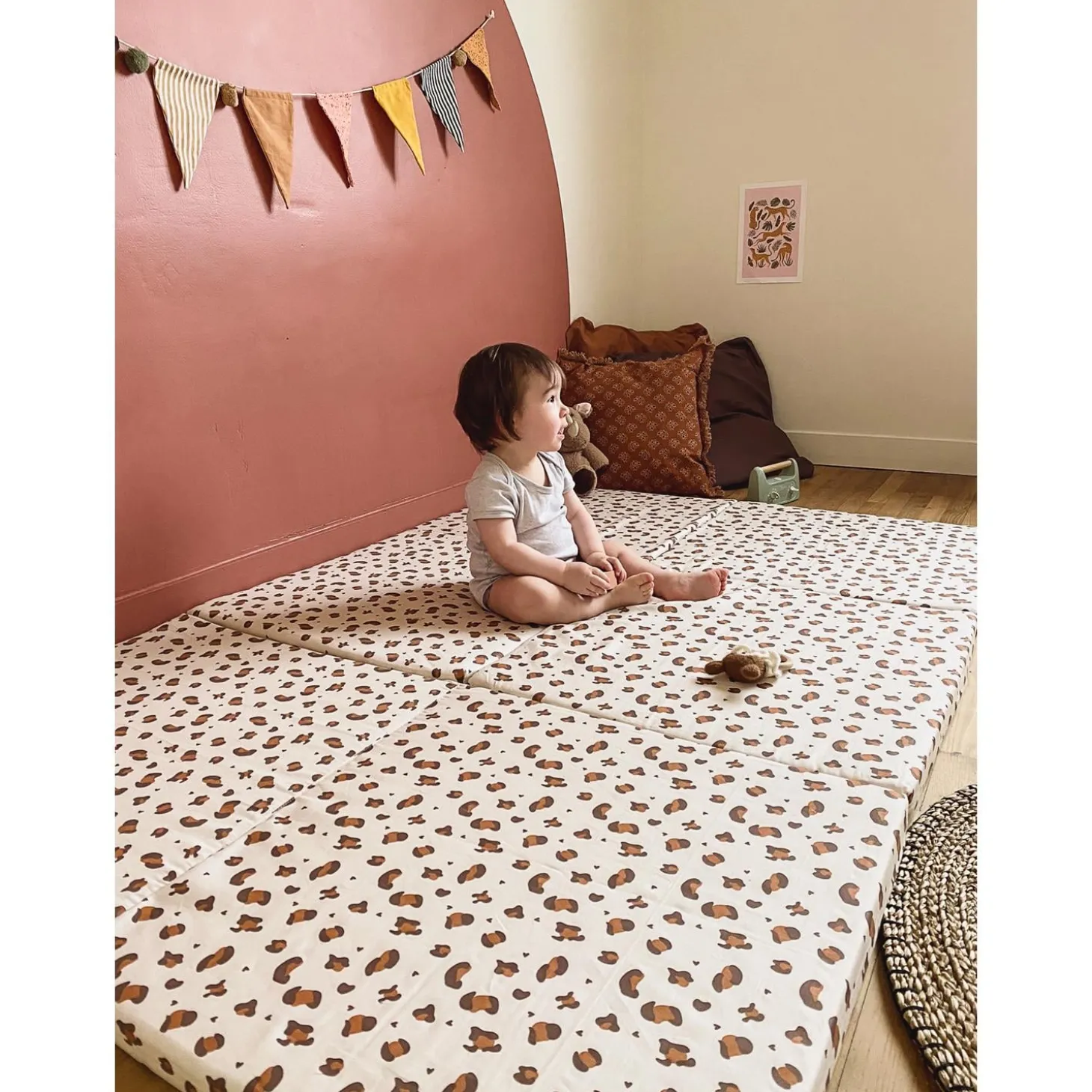 Candide Tapis de motricité Grand modèle Léopard 180x120 cm