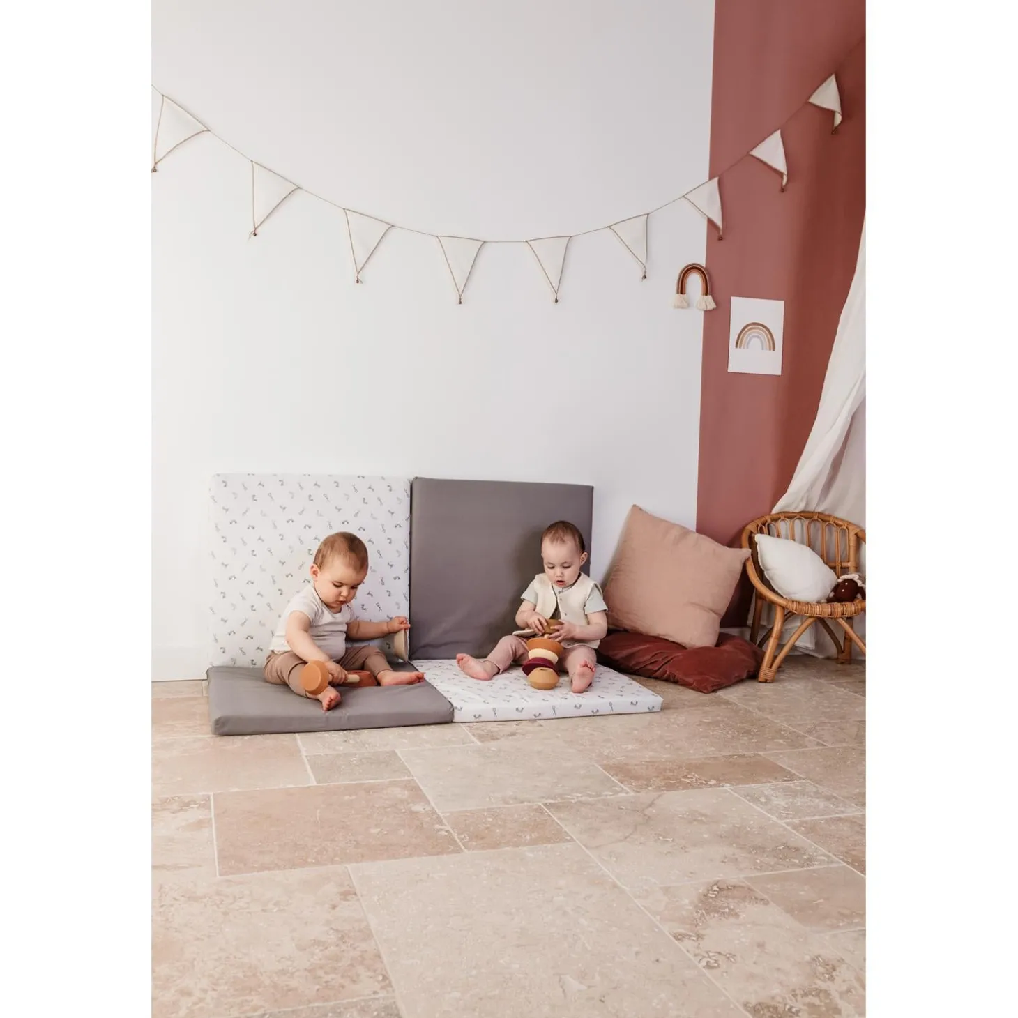Candide Tapis de motricité Petit modèle Lapins 120x120 cm