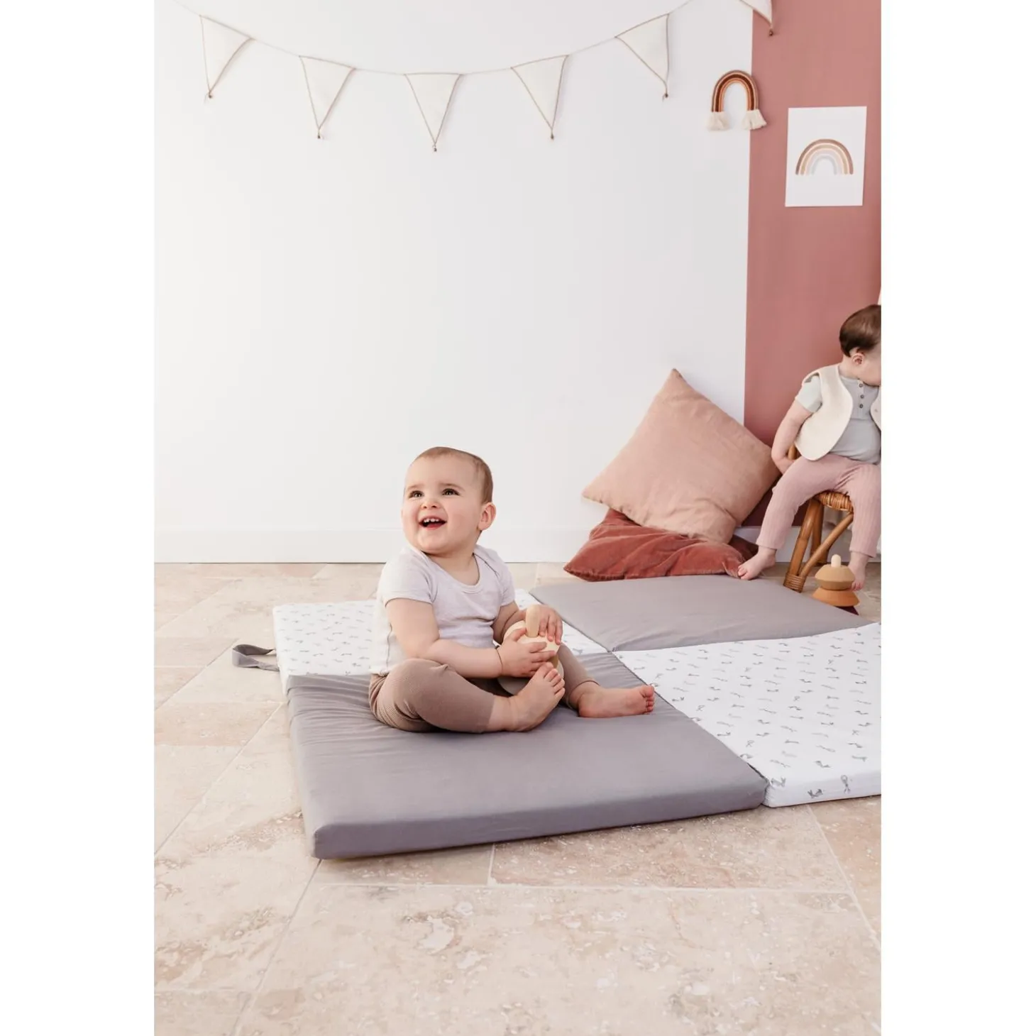 Candide Tapis de motricité Petit modèle Lapins 120x120 cm