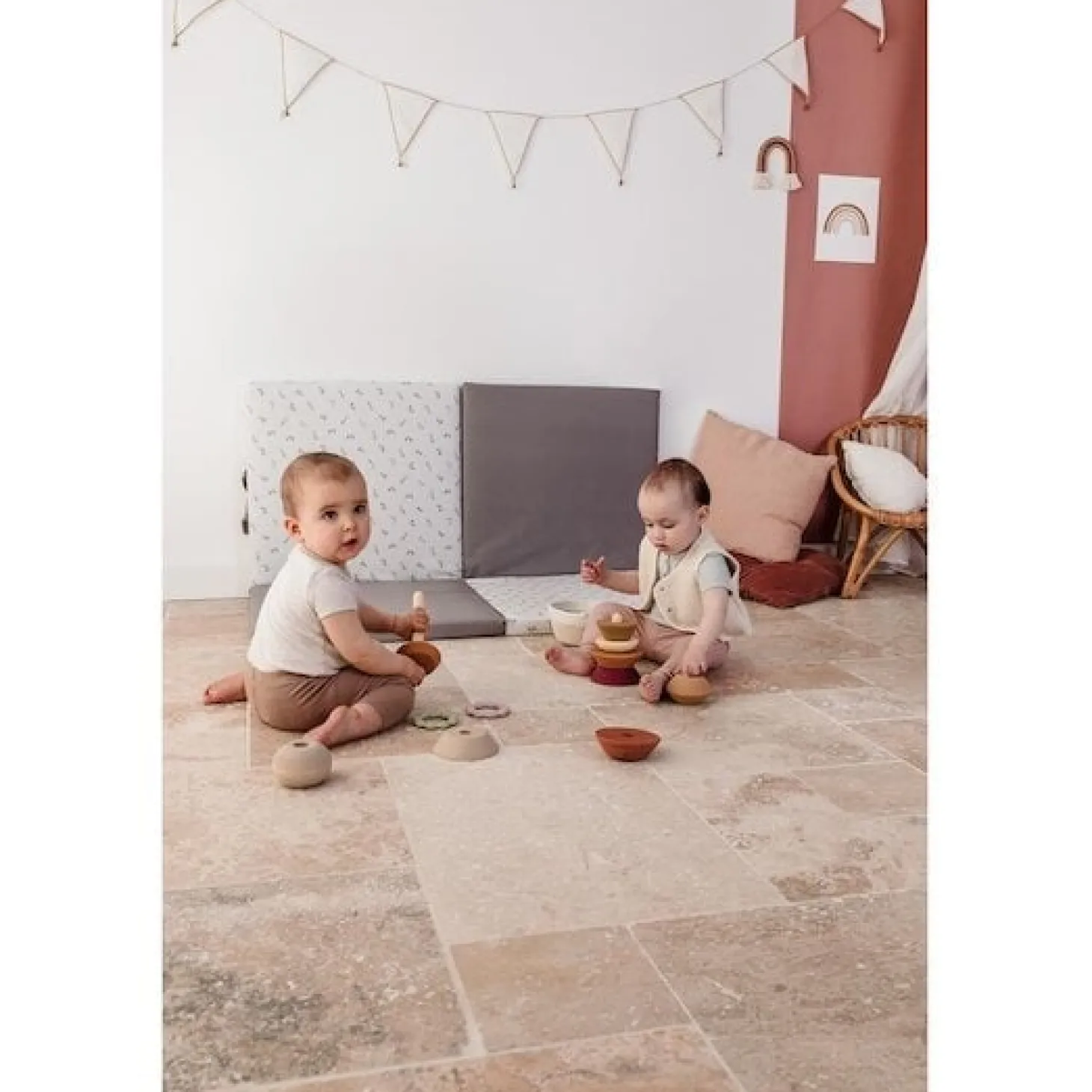Candide Tapis de motricité Petit modèle Lapins 120x120 cm