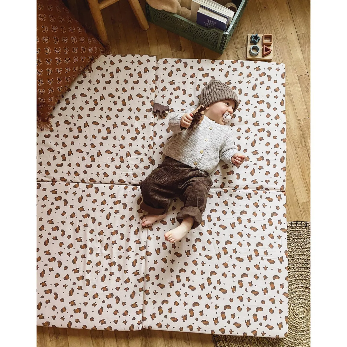 Candide Tapis de motricité Petit modèle Léopard 120x120 cm