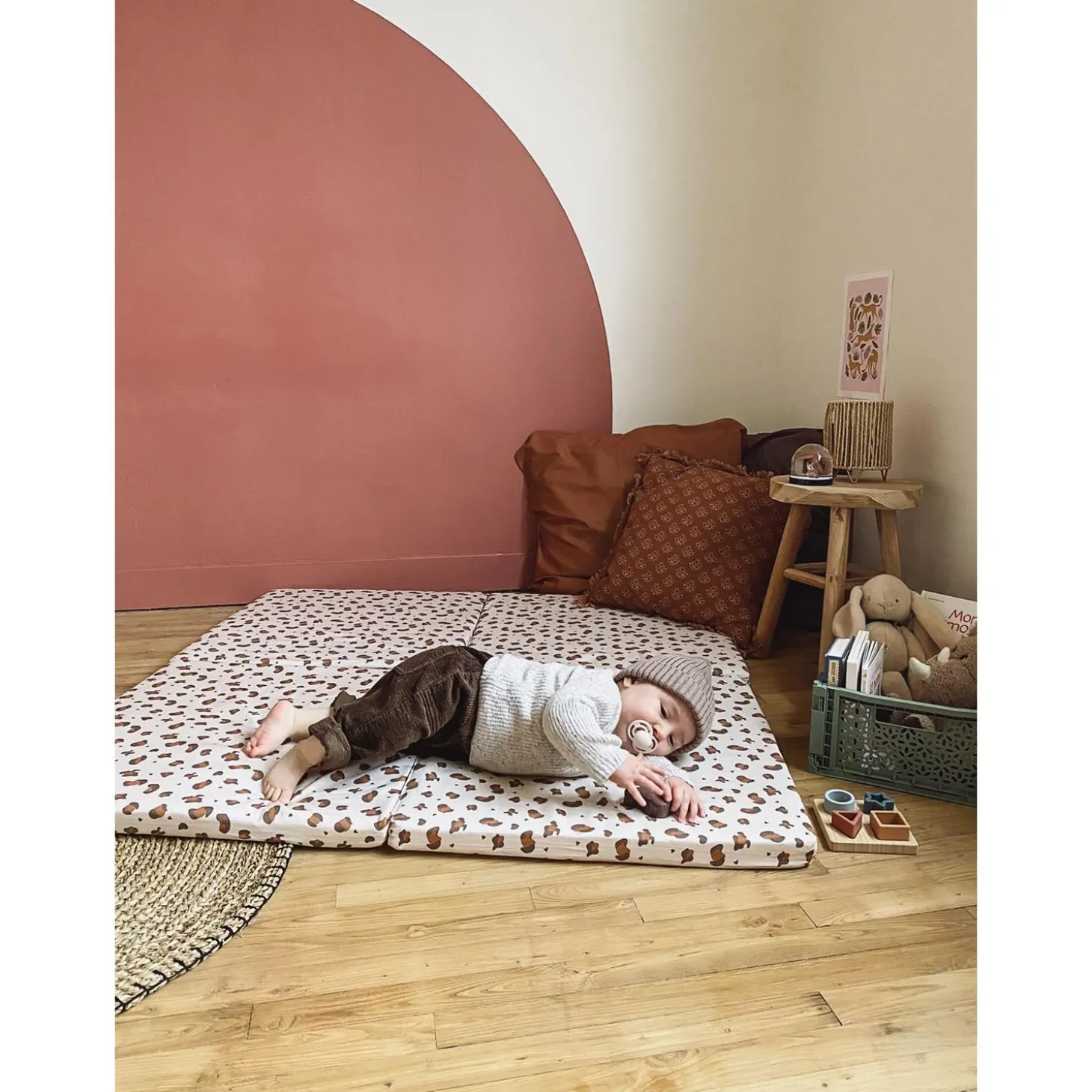 Candide Tapis de motricité Petit modèle Léopard 120x120 cm