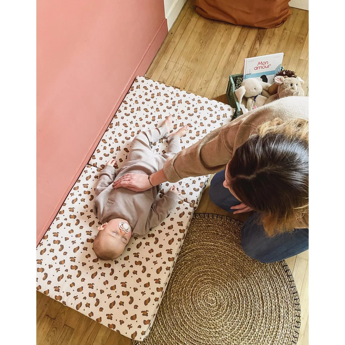 Candide Tapis de motricité Petit modèle Léopard 120x120 cm