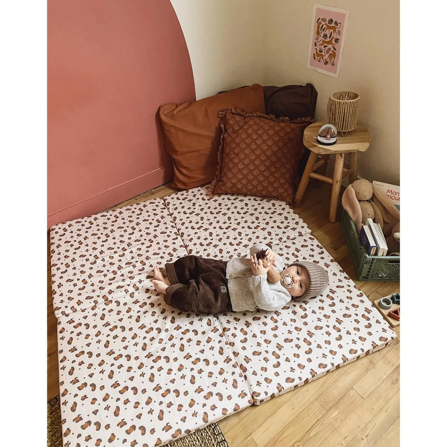 Candide Tapis de motricité Petit modèle Léopard 120x120 cm