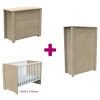 Chambre bébé complète Antonin : lit 60x120, commode, armoire                            de Sauthon