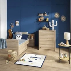 Chambre bébé complète Antonin : lit combiné évolutif 60x120, armoire                            de Sauthon
