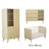 Chambre bébé complète kronos: Lit bébé 70x140 cm évolutif, Commode 3 Tiroirs 3 Niches,  Armoire 2 Portes 3 Niches                             de Sauthon
