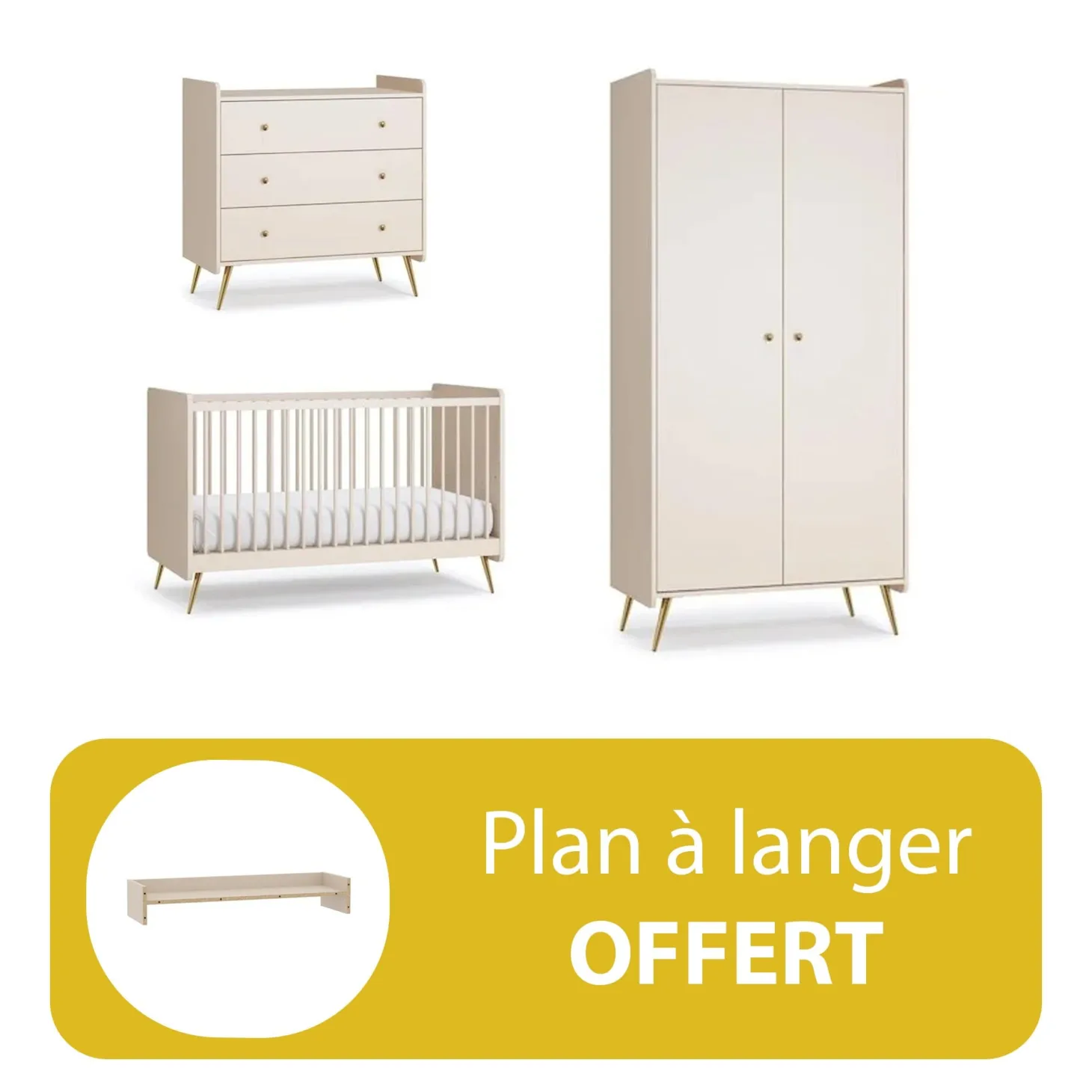 Chambre bébé complète : Lunéa + plan offert de Vox