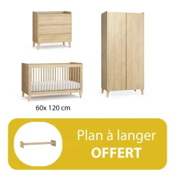 Chambre bébé complète : Muve armoire 2 portes + plan offert de Vox