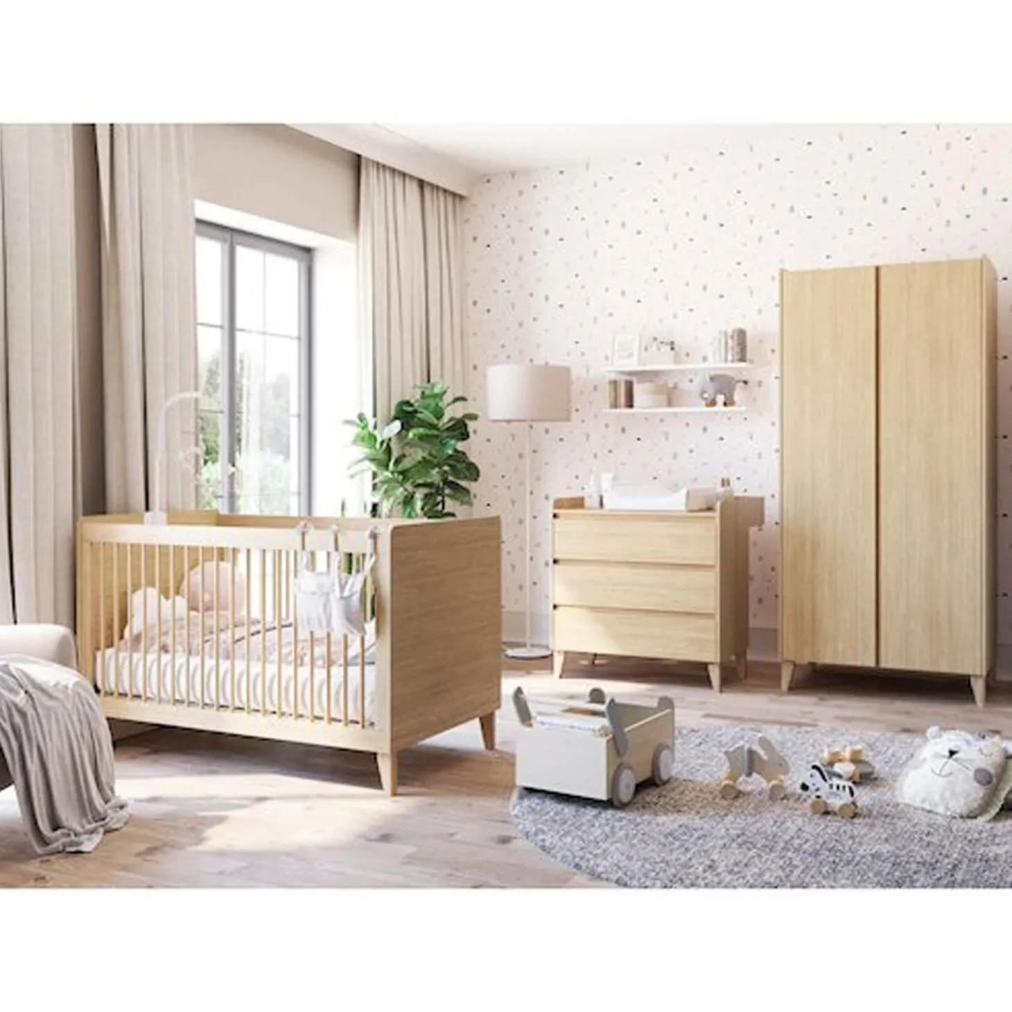 Chambre bébé complète : Muve armoire 2 portes + plan offert de Vox