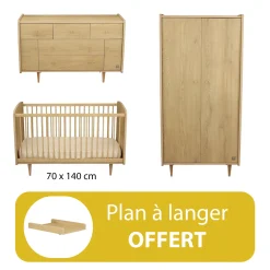 Chambre bébé complète My Love grande commode plan offert                            de Sauthon