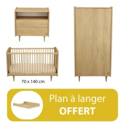 Chambre bébé complète My Love petite commode plan offert                            de Sauthon