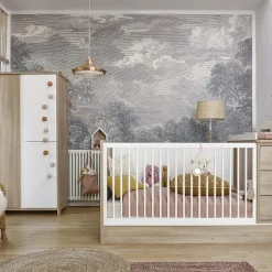 Chambre bébé complète Sacha Du Bocage : lit combiné évolutif 70x140, armoire de Galipette