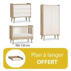 Chambre bébé complète : Vintage fresh lit 60x120 + plan offert de Vox