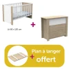 Chambre bébé duo Antonin: lit 120x60, commode, plan à langer offert                            de Sauthon