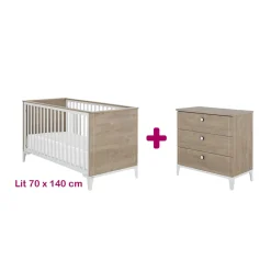 Chambre bébé duo Marcel : lit 70x140, commode de Galipette 3 avis