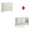 Chambre bébé duo Milenne : lit évolutif 70x140, commode                            de Vox