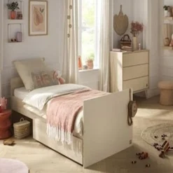 Chambre bébé duo Mélinée: Lit bébé transformable 60x120, Commode 3 tiroirs,plan offert                             de Sauthon