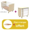 Chambre bébé duo Nature : lit 120x60 commode, plan offert                            de Sauthon