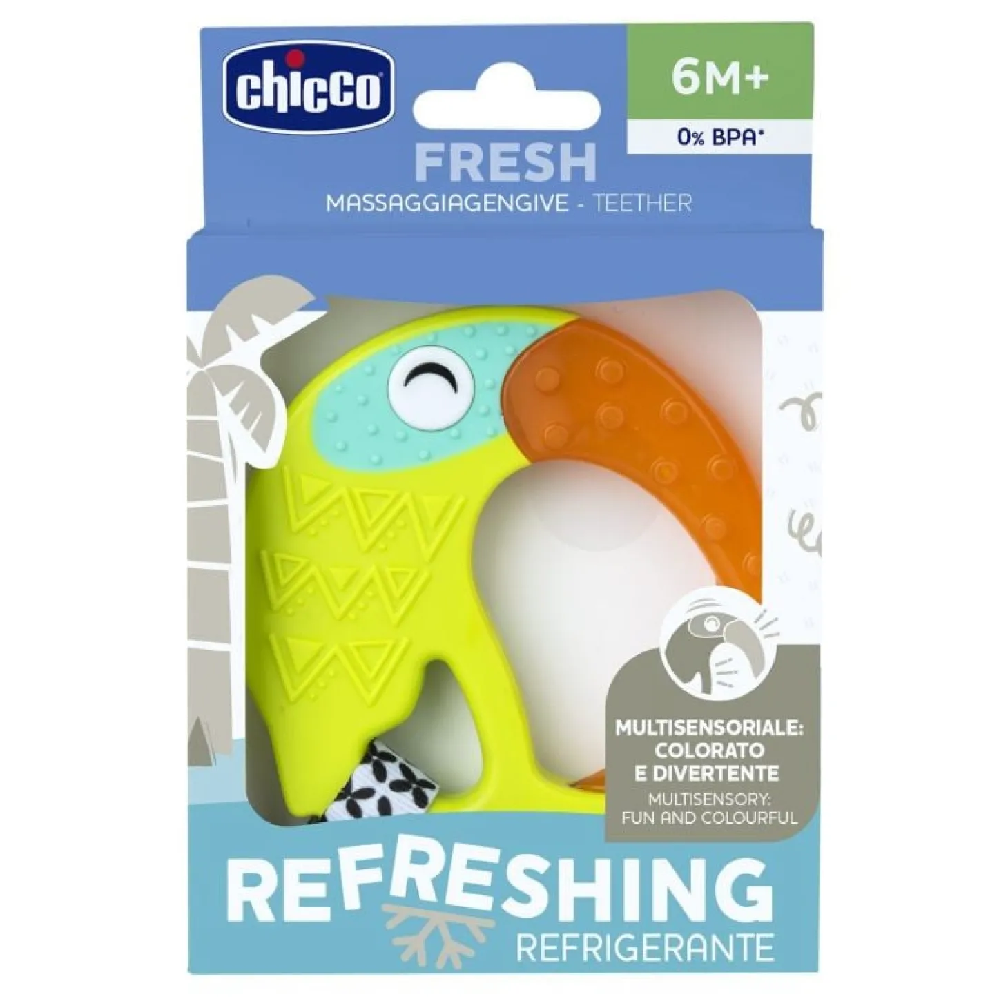 Chicco Anneau de dentition sensoriel réfrigérant Toucan 6 mois+