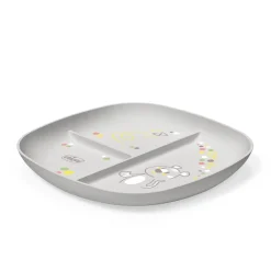 Chicco                    Assiette Portionnée    Gris