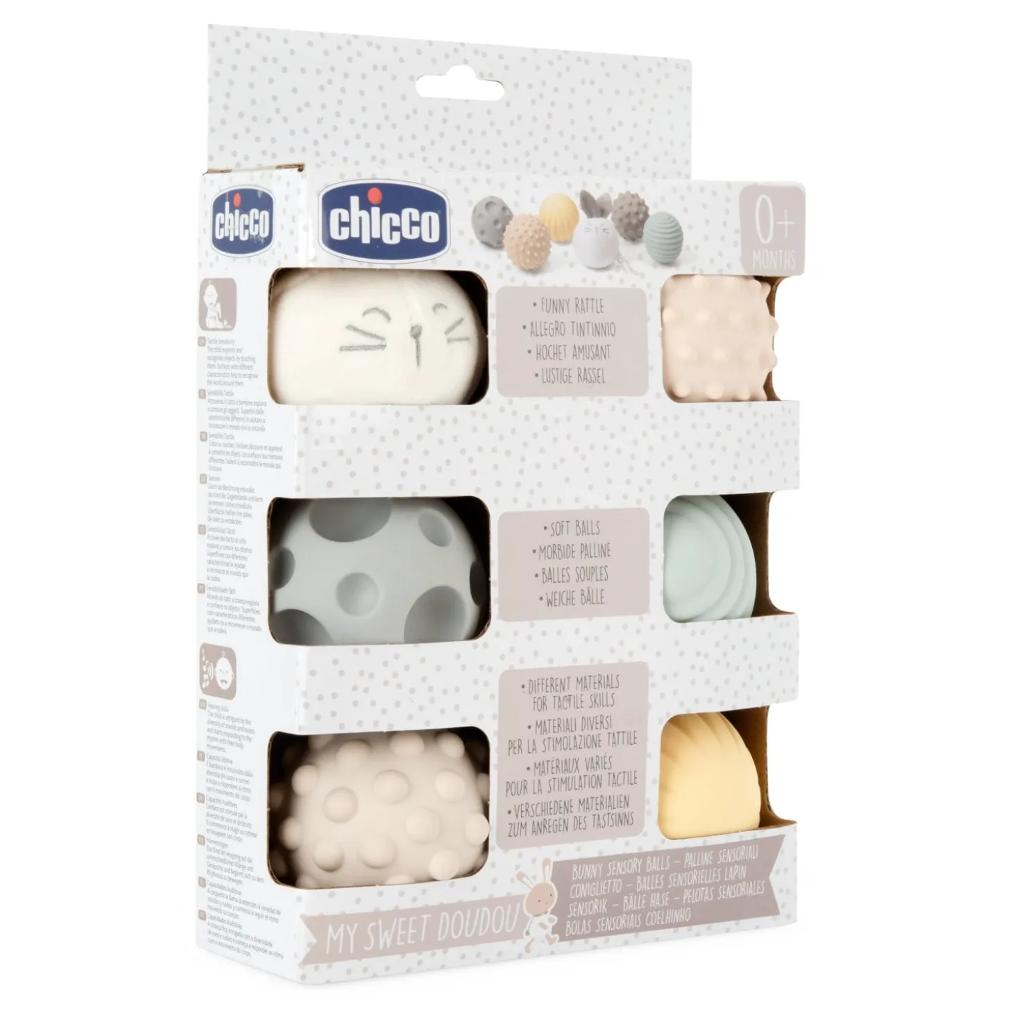 Chicco Balles Sensorielles Lapin Multicolore
