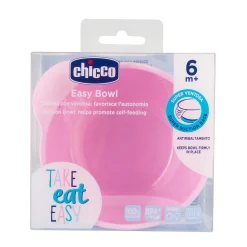 Chicco                    Bol en silicone avec ventouse    rose            6 mois+