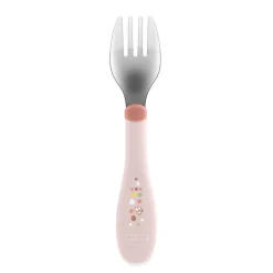 Chicco Couverts En Métal Rose