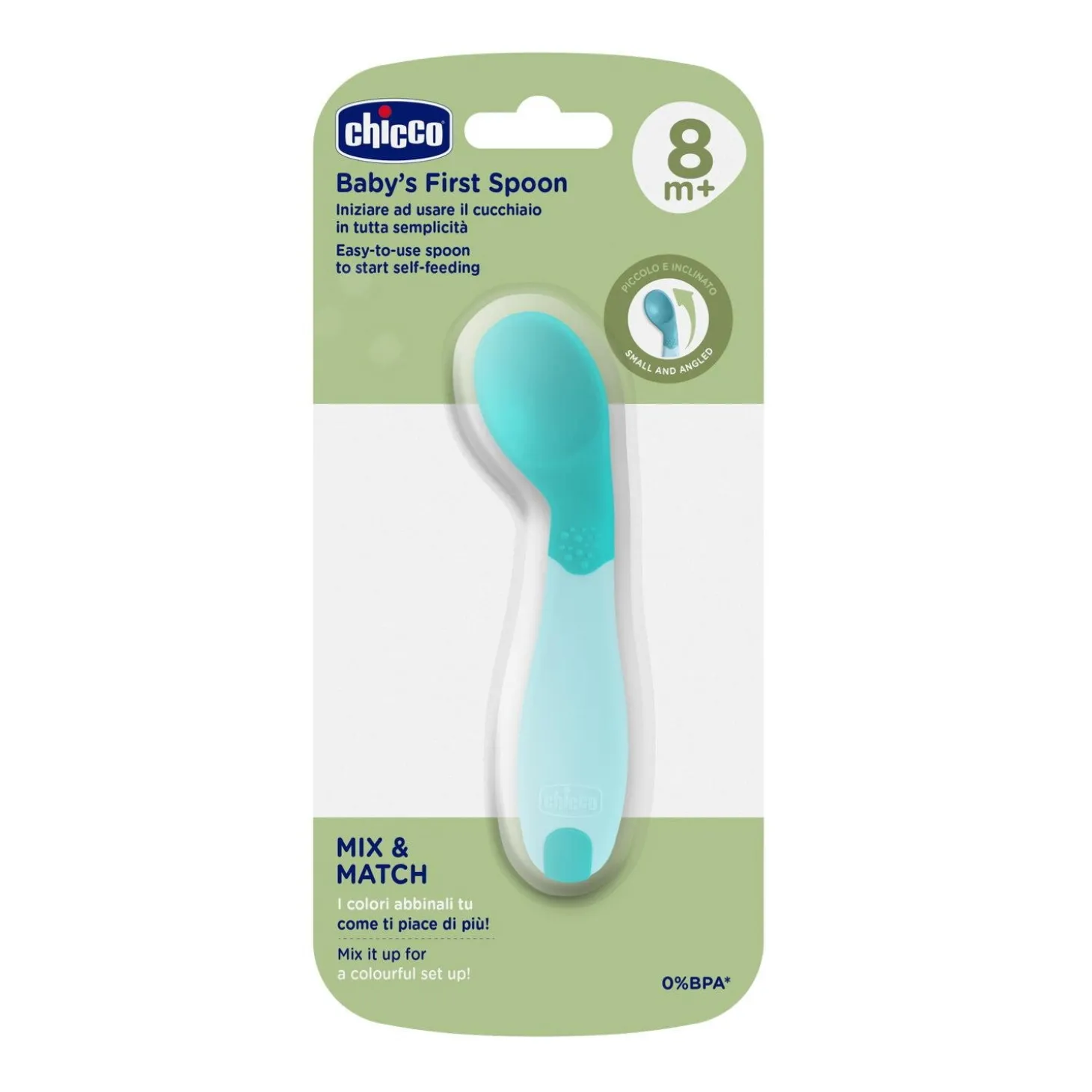 Chicco Cuillère Coudée Bleu
