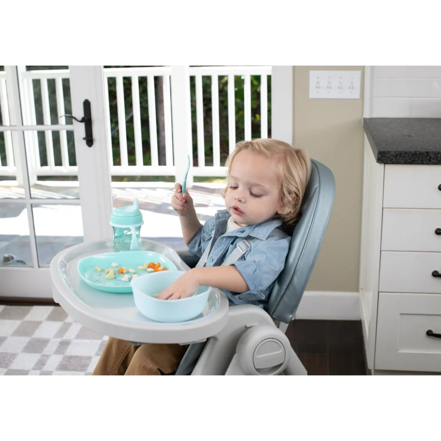 Chicco Ensemble d'assiettes Bleu