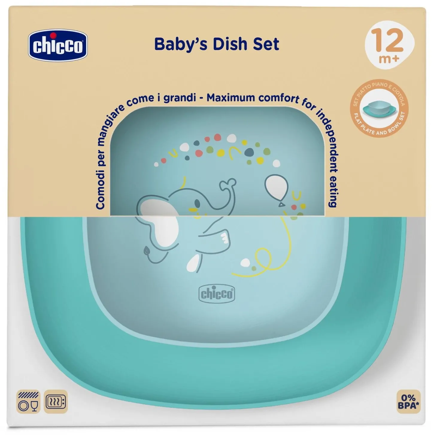 Chicco Ensemble d'assiettes Bleu