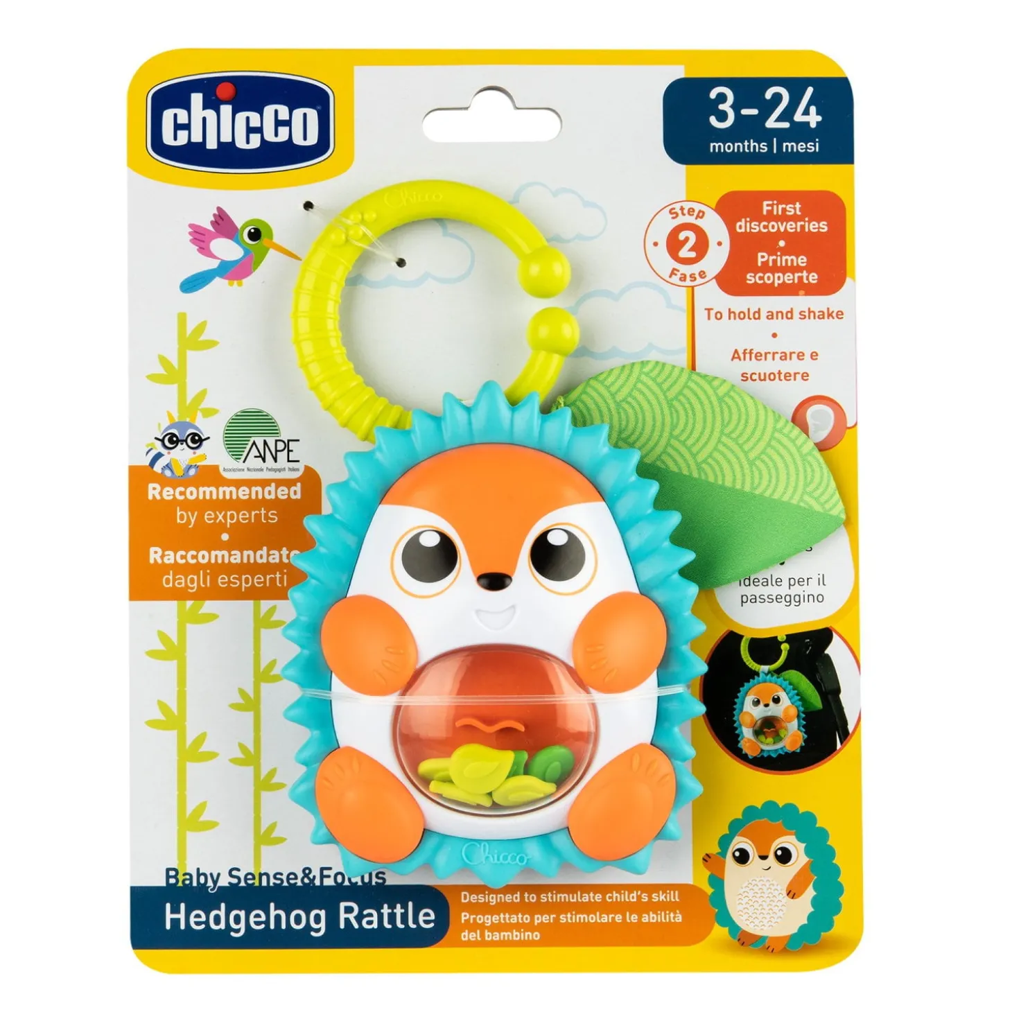 Chicco Hochet Hérisson Multicolore