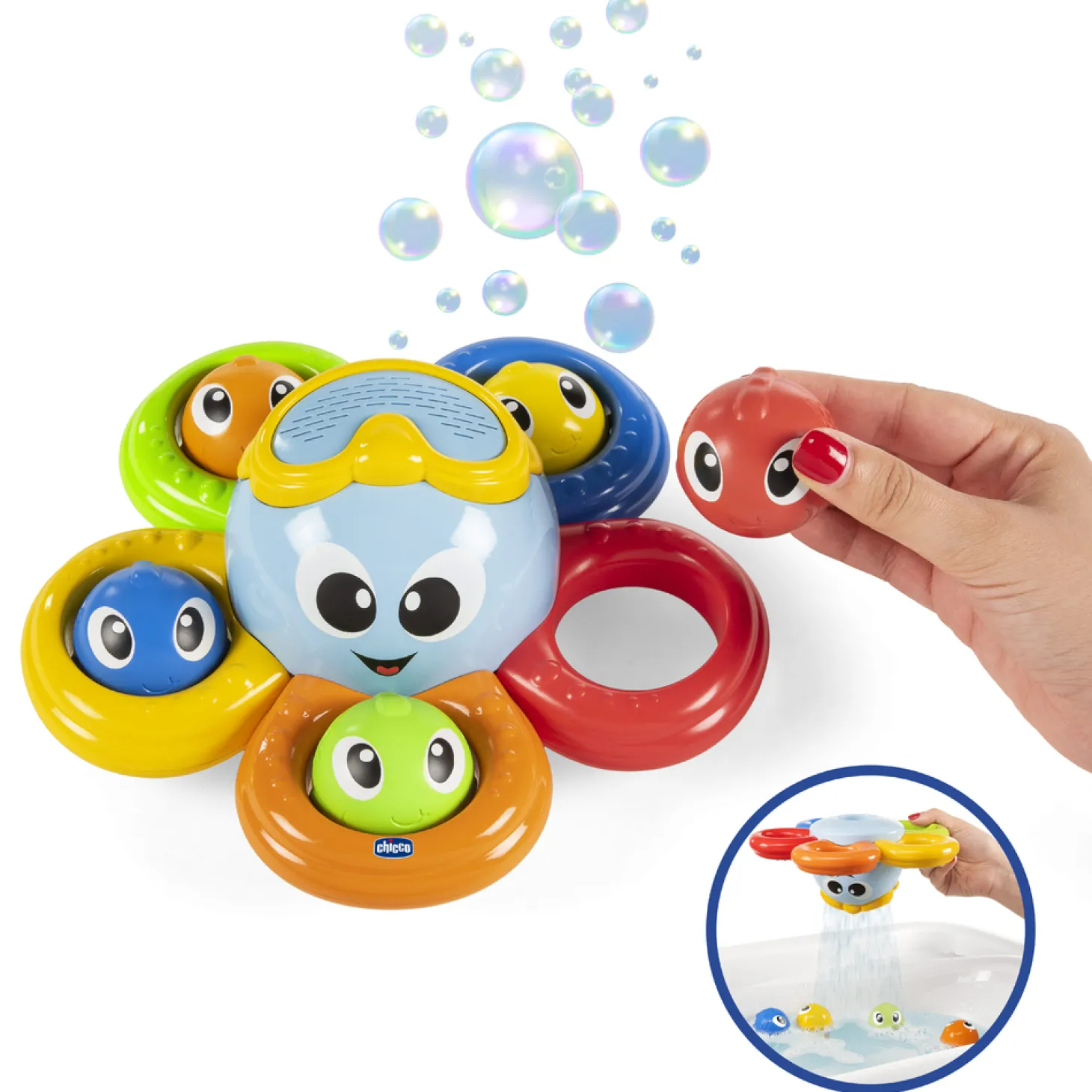 Chicco Jouet de bain éclabousseur Billy la pieuvre