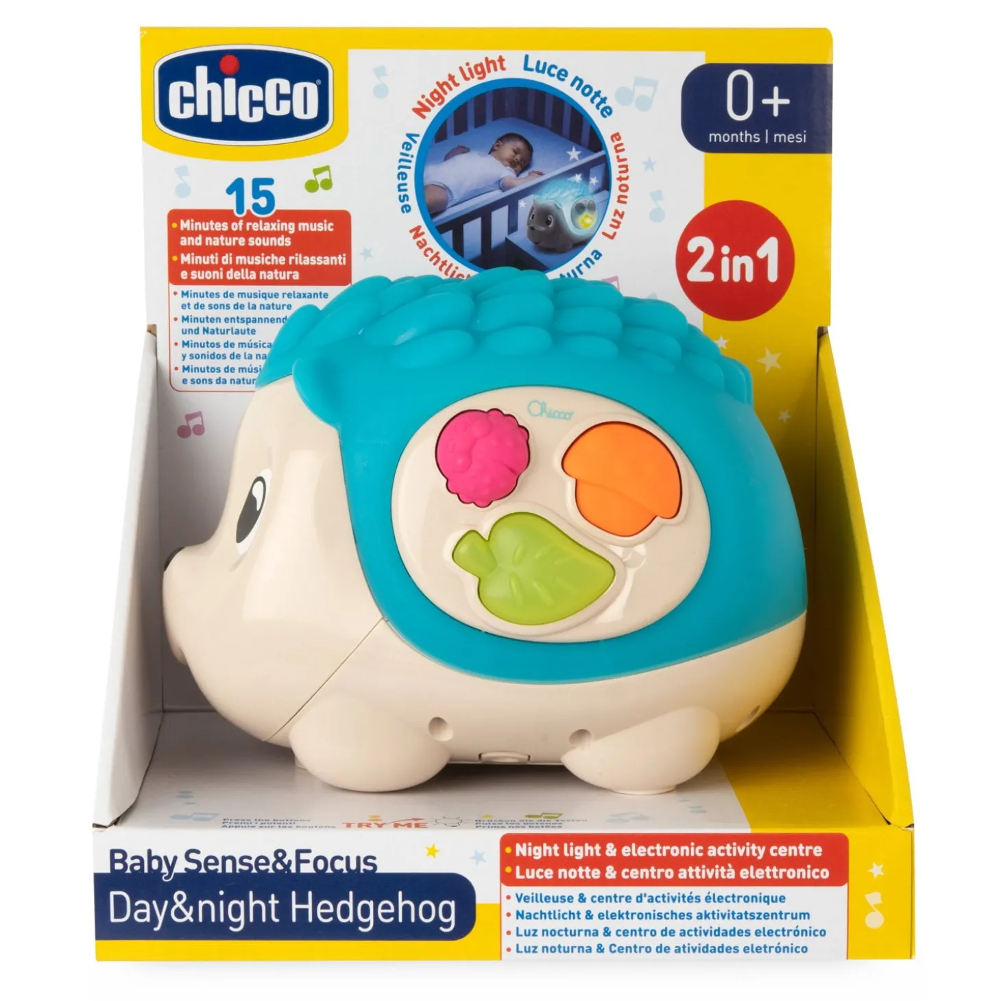 Chicco Jouet Hérisson sensoriel Day&Night Multicolore