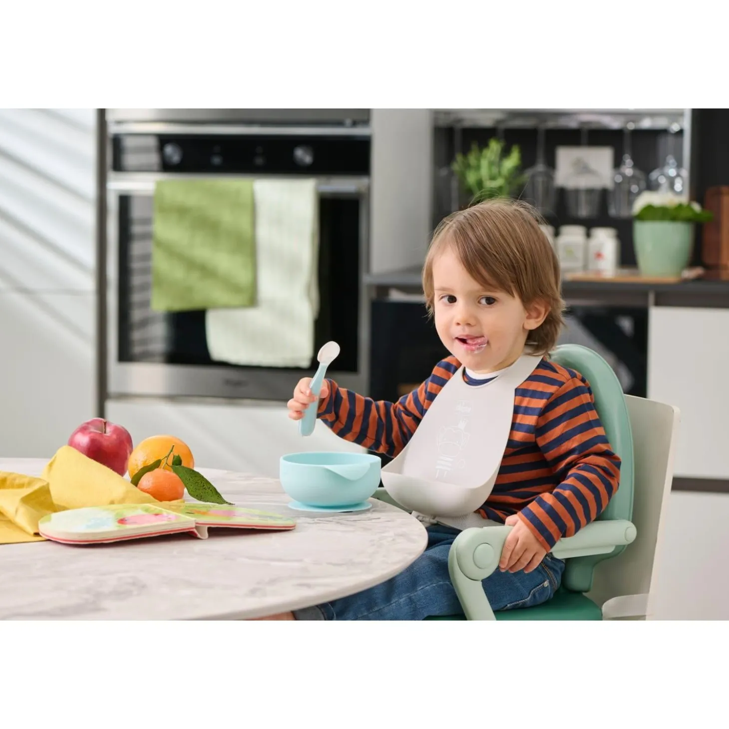 Chicco Mes Premières Cuillères Souples Bout Silicone Bleu