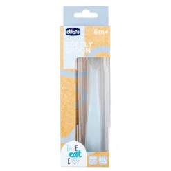 Chicco                    Mes Premières Cuillères Souples Bout Silicone Avec Etui    Gris