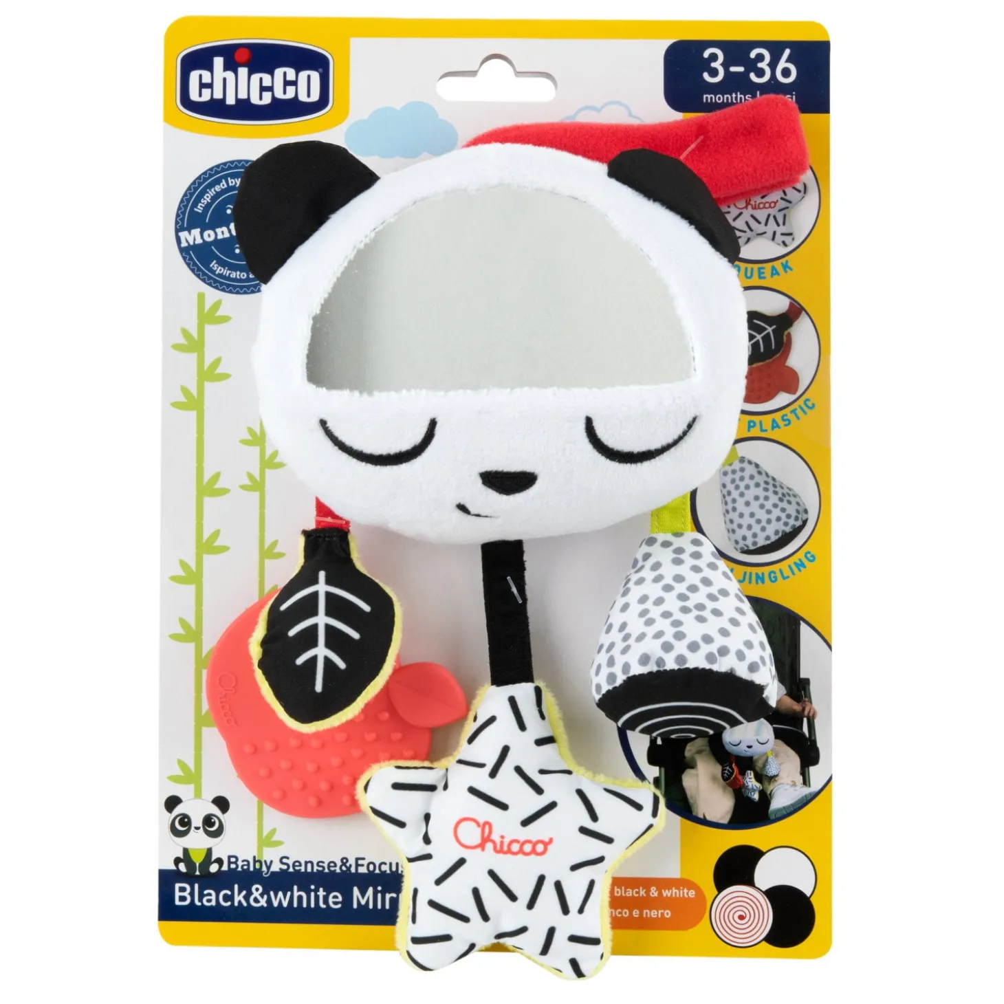 Chicco Miroir Noir & Blanc Noir