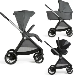 Chicco                    Pack Trio Poussette Bellagio 2 pliage automatique Recline    Black Satin