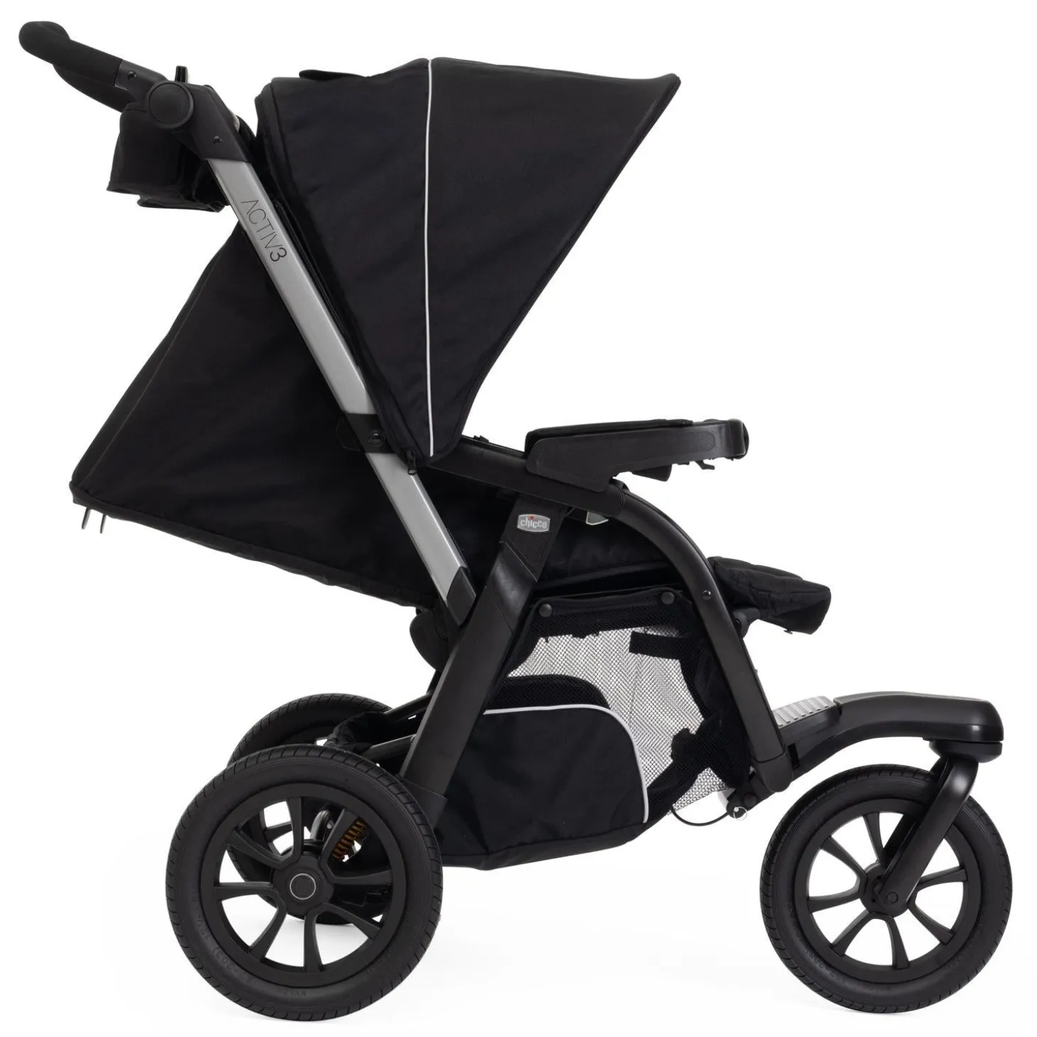 Chicco Poussette Activ3 avec adaptateurs Ebony