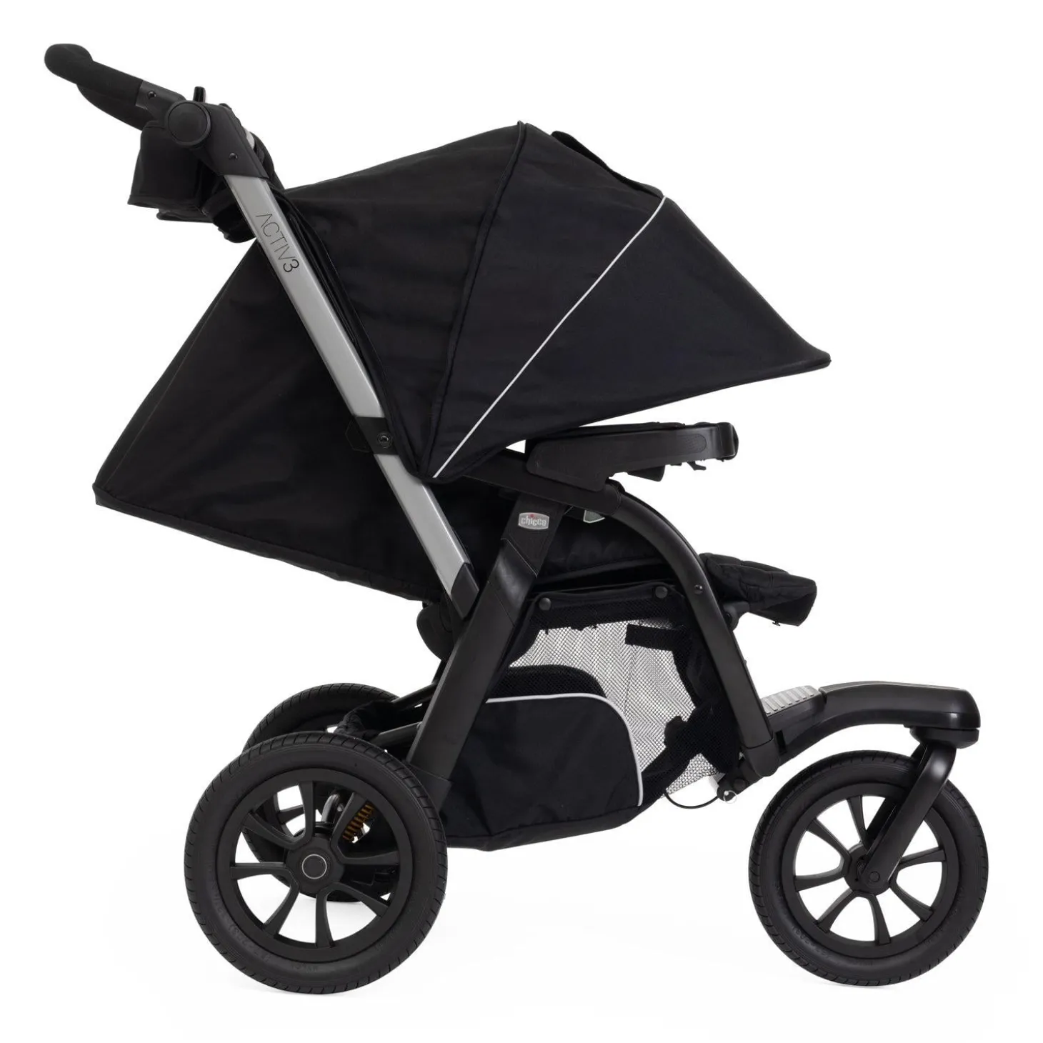 Chicco Poussette Activ3 avec adaptateurs Ebony