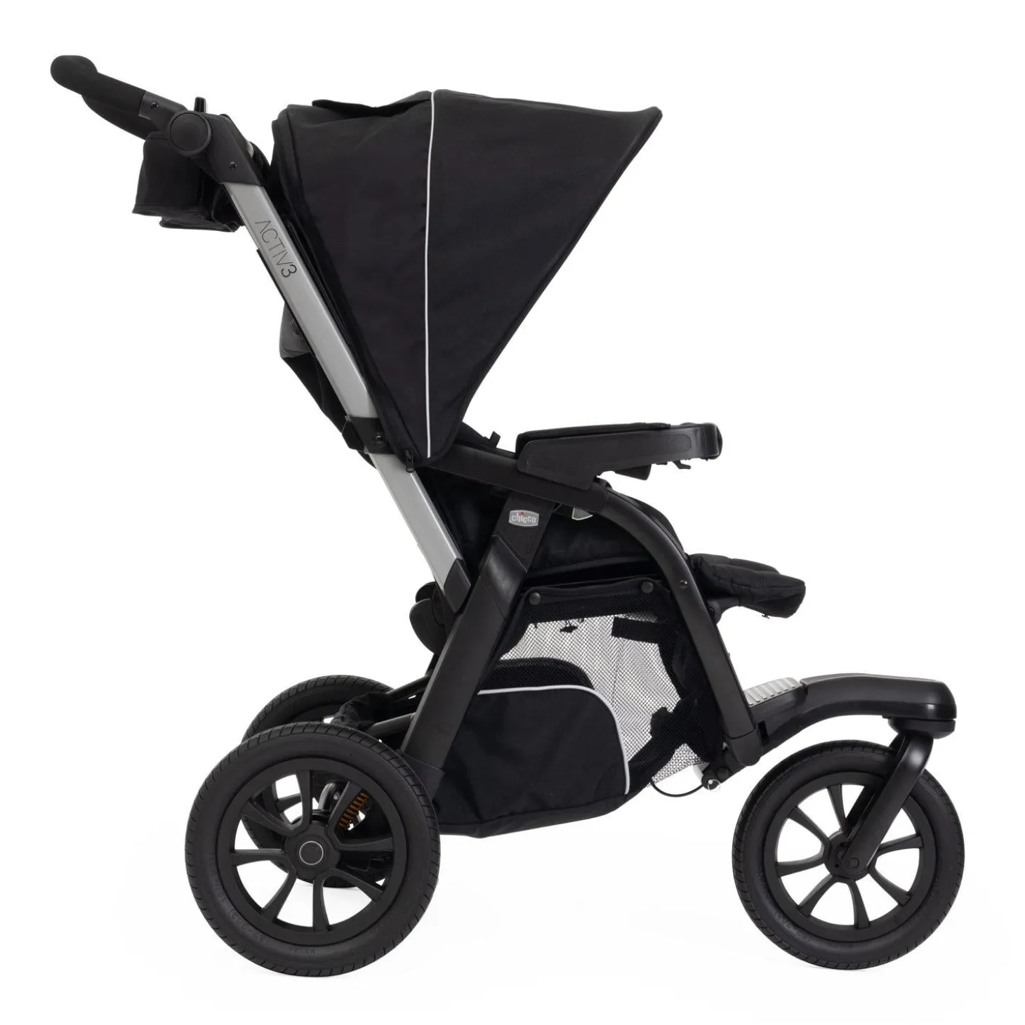 Chicco Poussette Activ3 avec adaptateurs Ebony