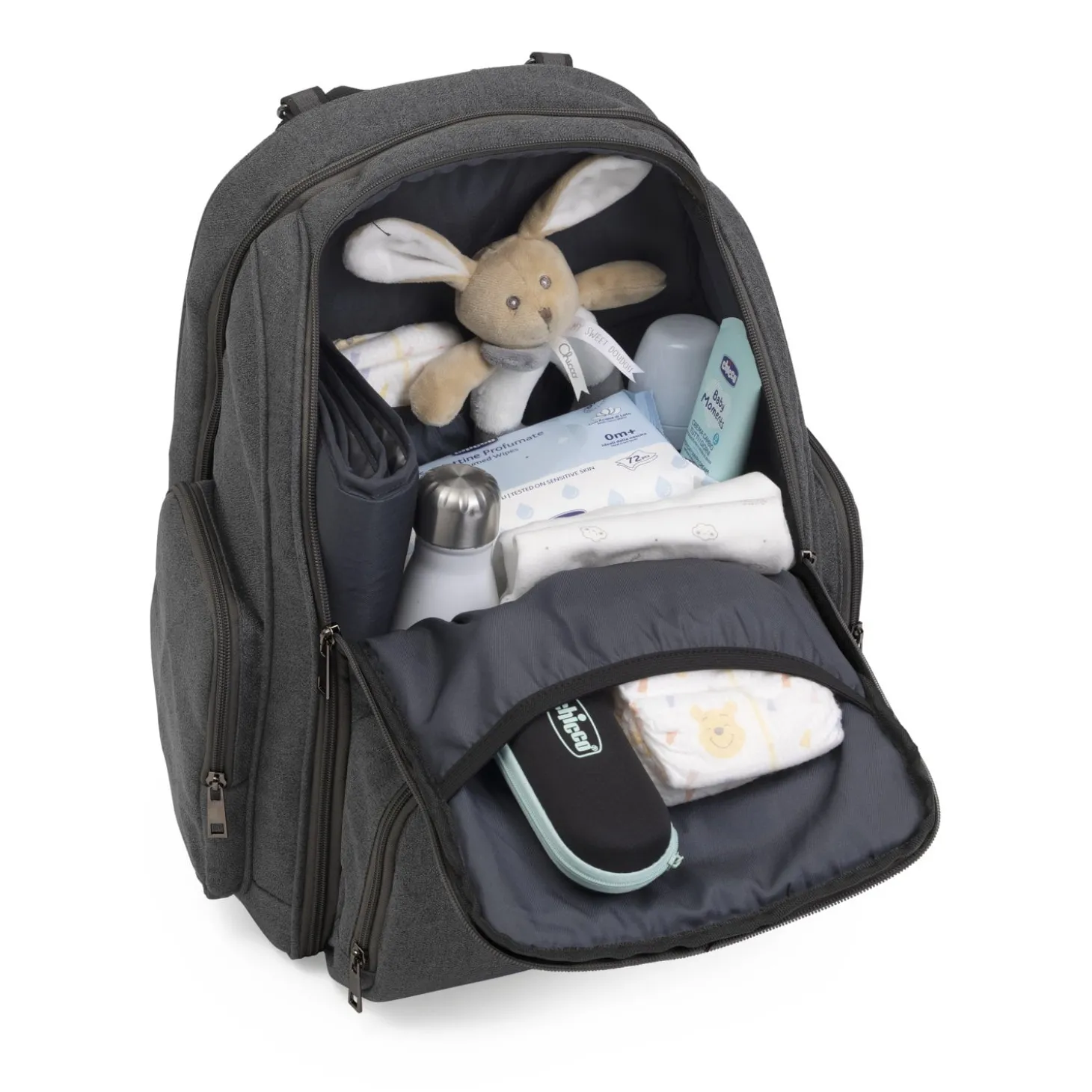 Chicco Sac à dos avec plan à langer Black Satin