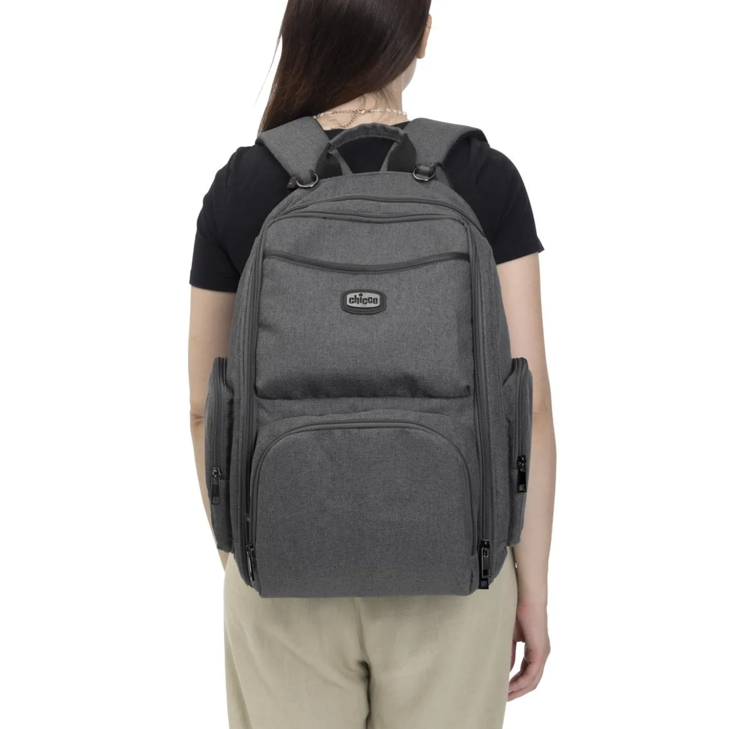 Chicco Sac à dos avec plan à langer Black Satin