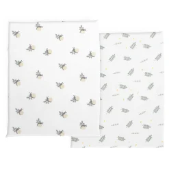 Chicco                    Set Draps Housse Bamboo Next2me Twins    Greenery