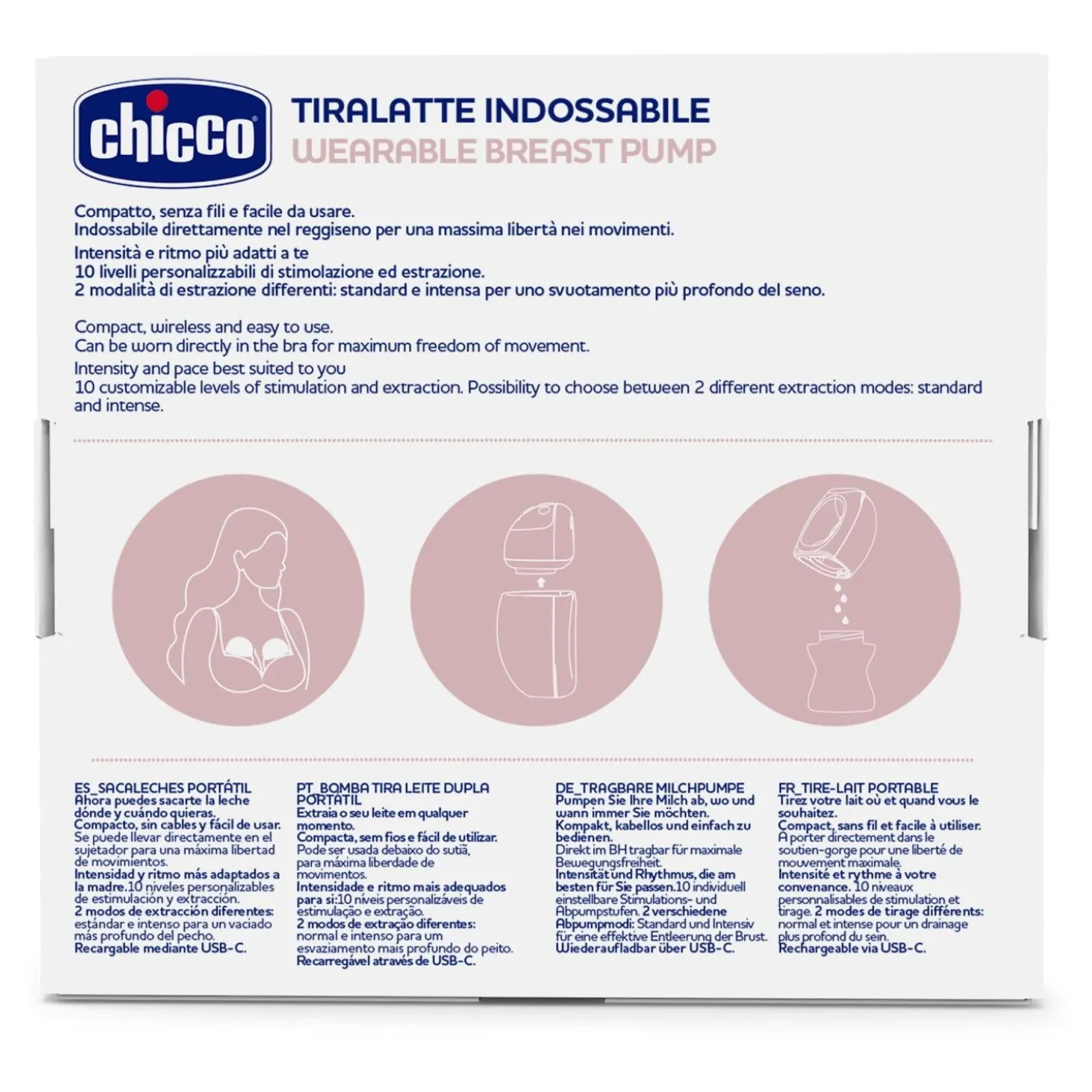 Chicco Tire-lait Électrique Double Portable Blanc