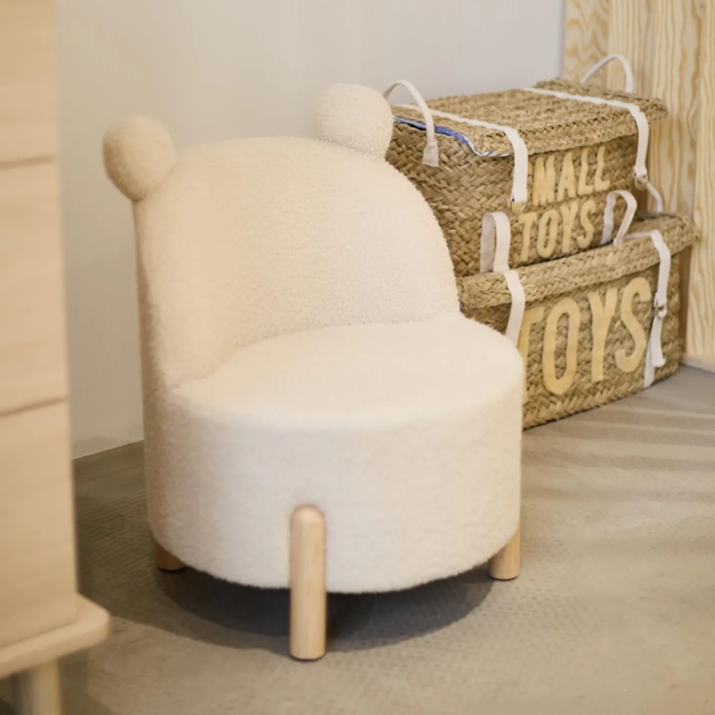 Childhome Chaise d'enfant Teddy Ecru