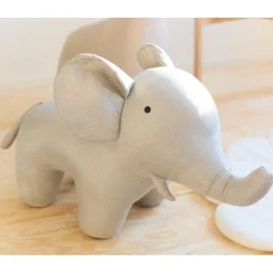 Childhome Jouet Éléphant debout Lin Grey