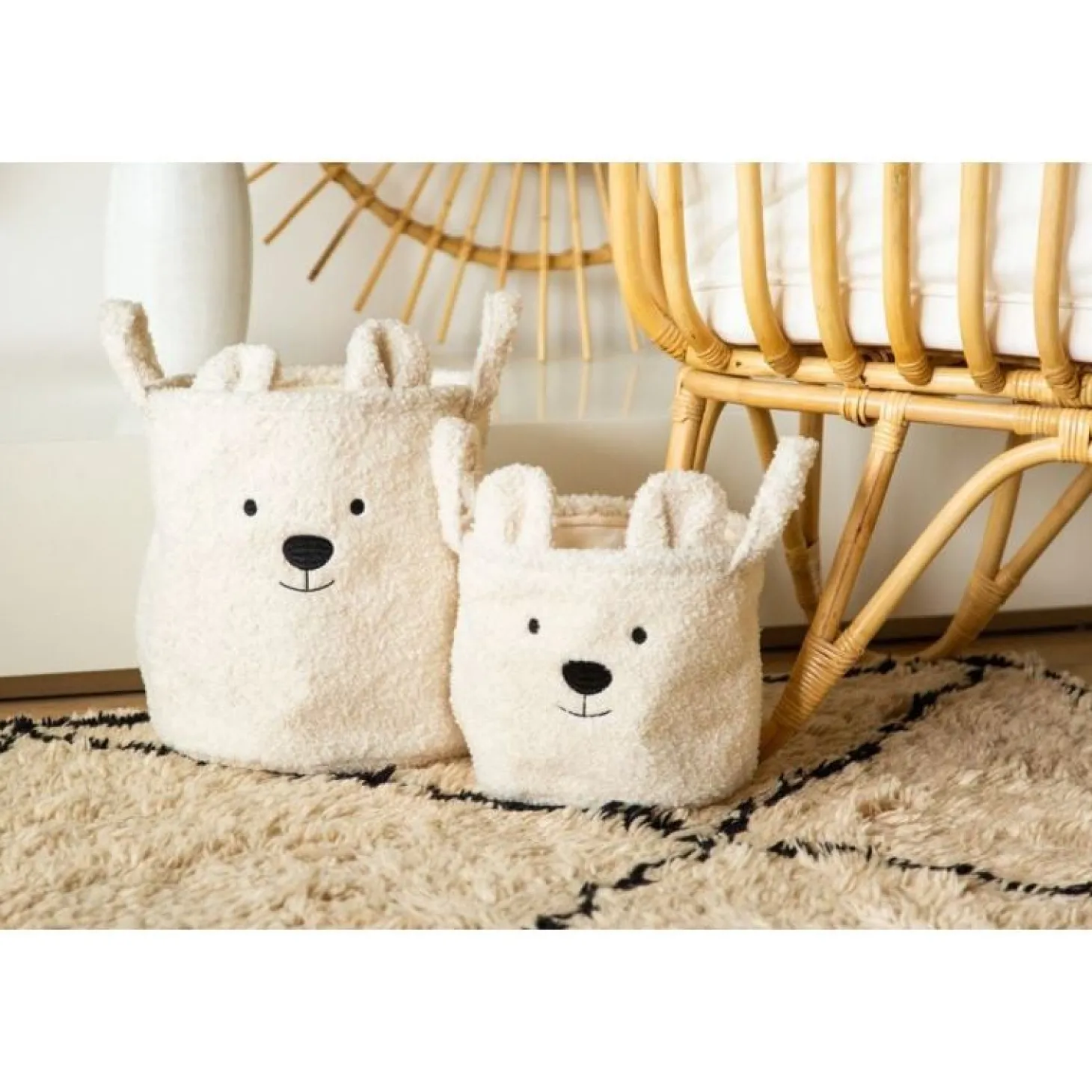 Childhome 3 paniers Teddy Écru