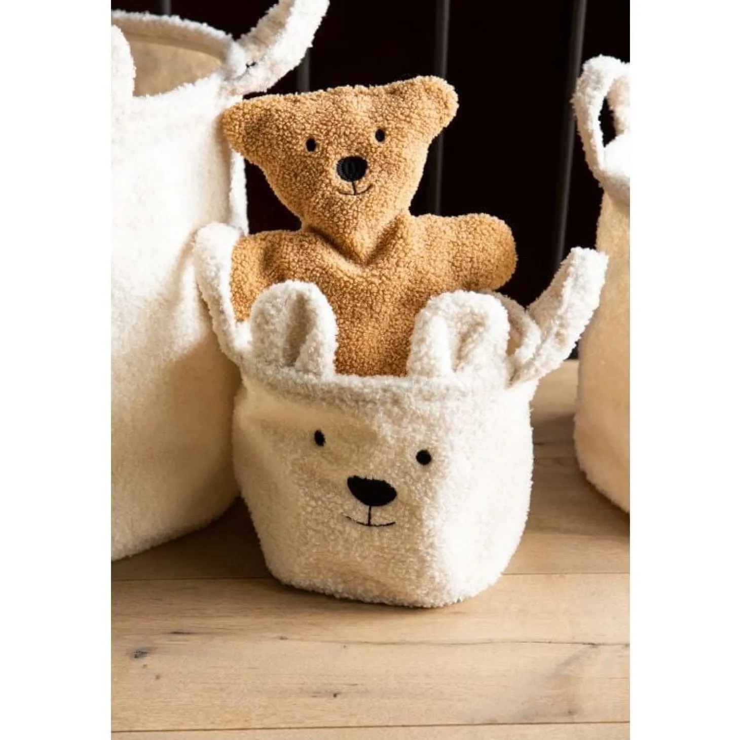 Childhome 3 paniers Teddy Écru